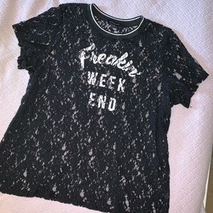 Floral Lace Freakin Weekend Tee